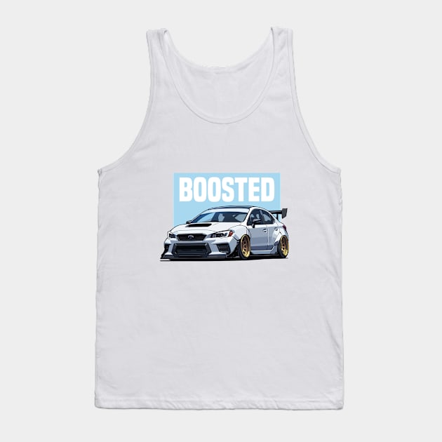 Subaru Impreza WRX STI Car Art - Boosted Modified JDM Car Tank Top by JDM-Rey